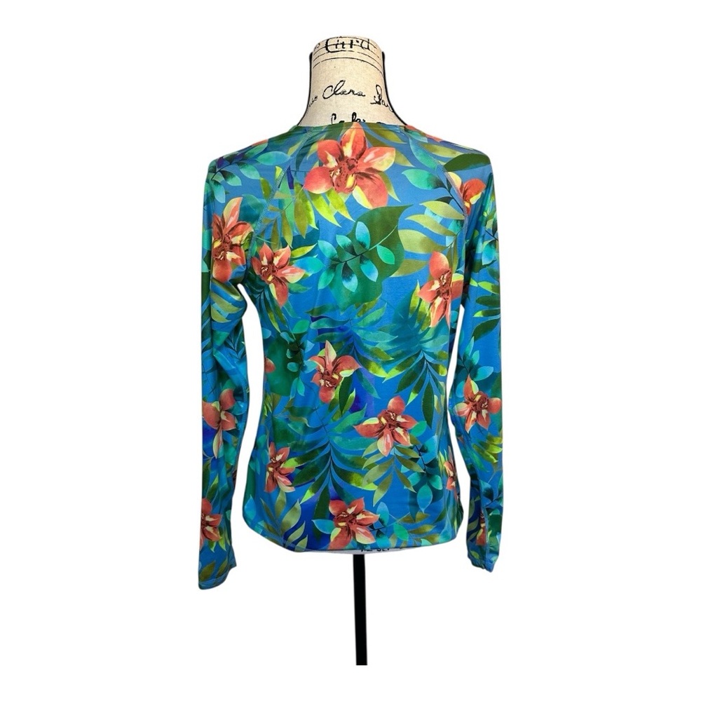 Hurley‎ Women’s Long Sleeve Rash Guard Swim Shirt ResortWear Sz S UV Protection - Picture 2 of 6